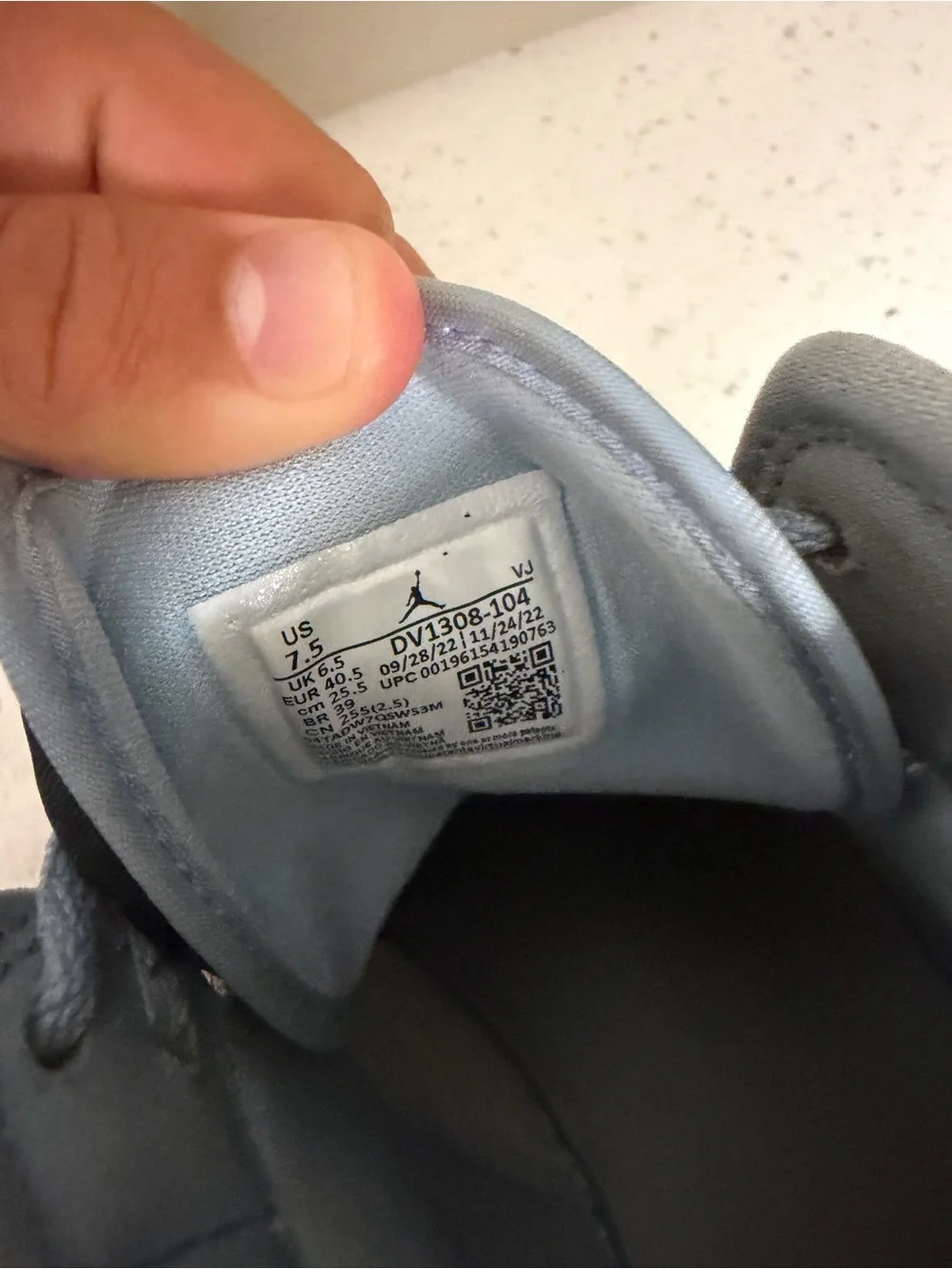 Jordan Kids' High-Top Sneakers in Light Blue, White, and Black